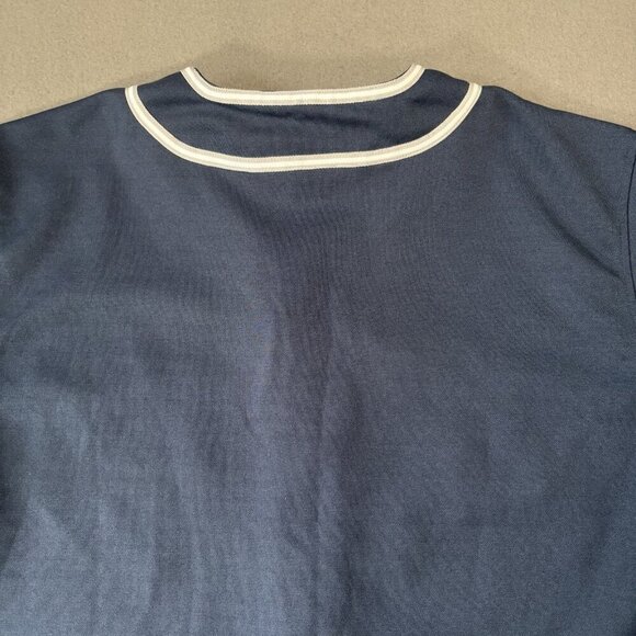 Vintage Dynasty New York Yankees Jersey Mens XL Blue MLB Baseball Sewn Logo NY - Picture 15 of 15